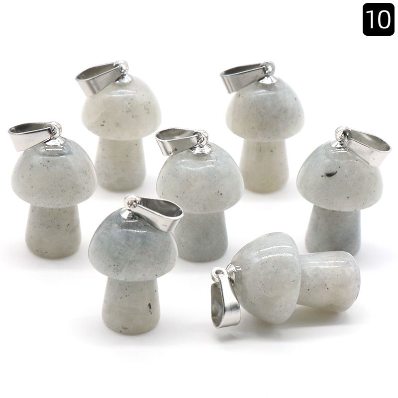1468-Pedra de Cristal Natural 2CM Mini Pingente De Cogumelo Pequeno Colar Acessórios Pingente De Moldagem De Cogumelo DIY