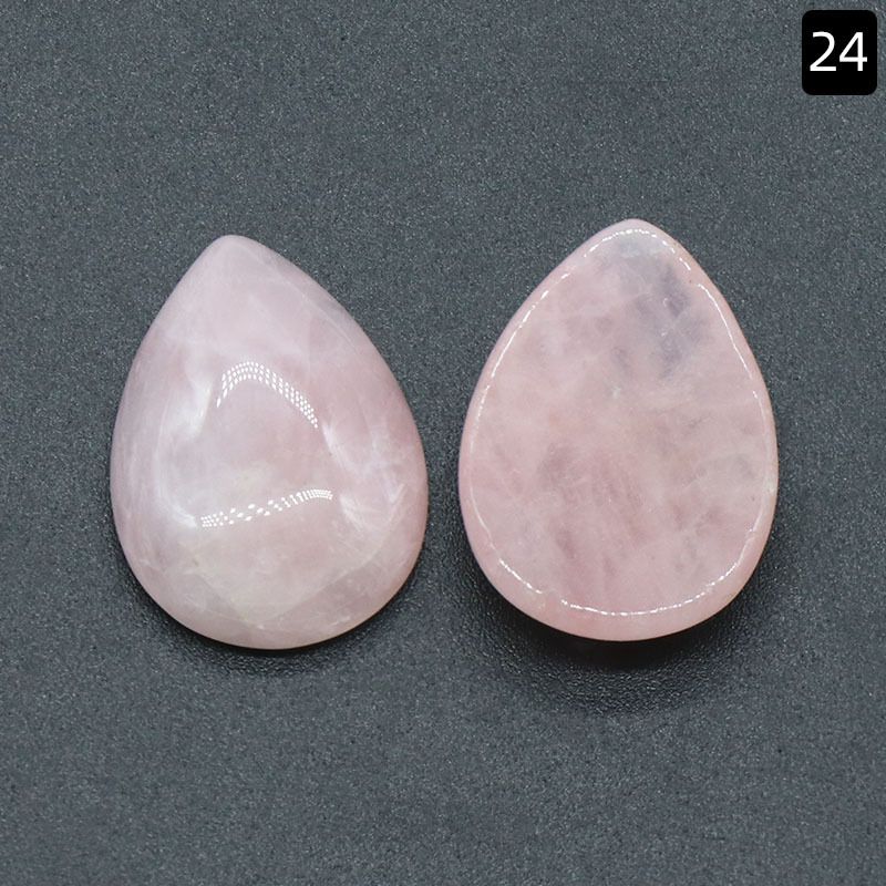 1235-18 × 25 superfície do anel de gota de água, cristal natural única superfície curva geométrica DIY jóias incrustadas com acessórios de pedra solta