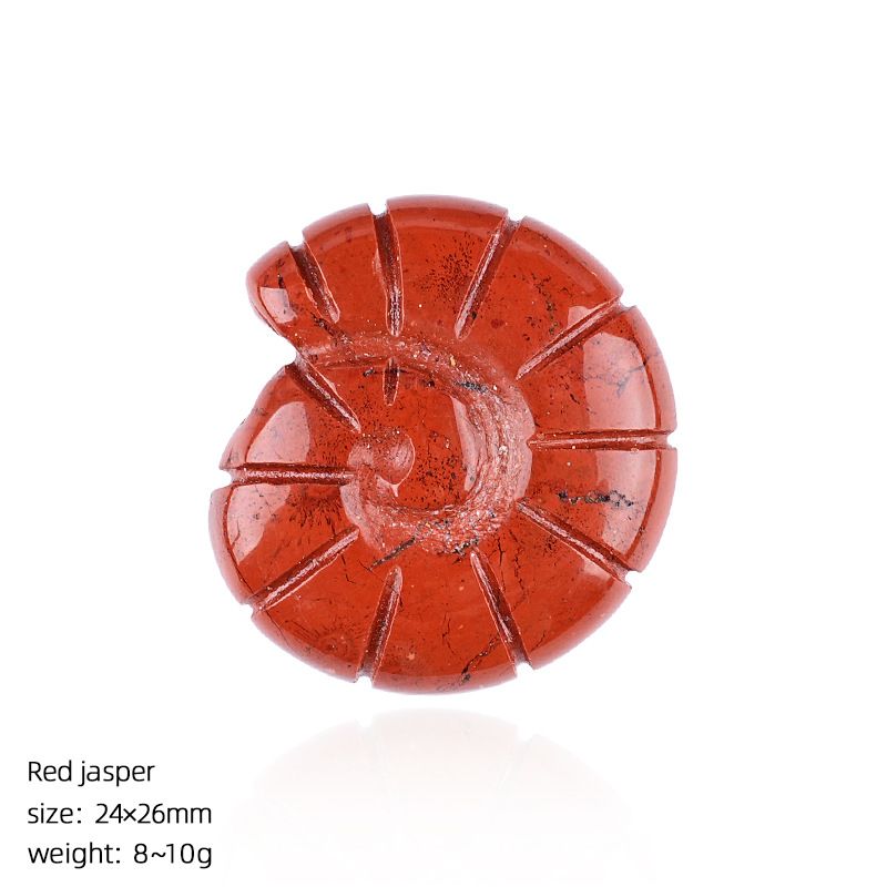 2422 Concha de cristal natural gravura tridimensional dupla face ornamento de micro-paisagem doméstica em forma de caracol concha de gema não porosa