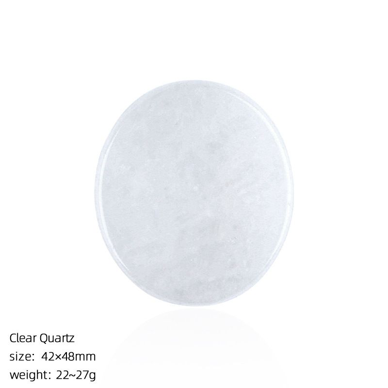 42 * 48Mm disco oval de pedra natural criativo artesanal DIY suporte de telefone celular geladeira adesivo letras runa acessórios
