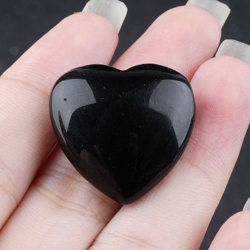 25Mm pedra de cristal natural amor pequeno ornamento pedra natural não porosa em forma de coração pedra solta