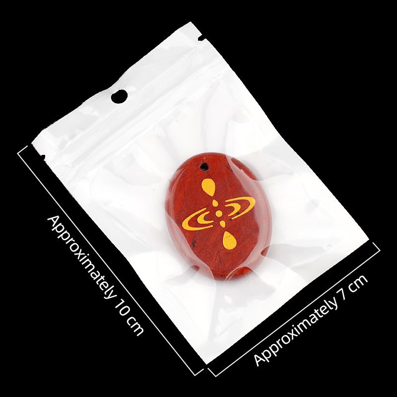 2340-Cristal Natural Pedra Semi-Preciosa Pingente de Pedra de Palma Gravada Mindfulness Meditação Acessórios DIY