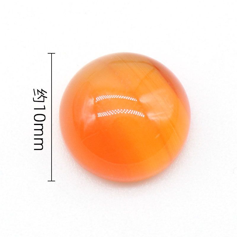 1248-10Mm anel redondo superfície de cristal natural única superfície curva redonda geométrica DIY jóias incrustadas com acessórios de pedra solta