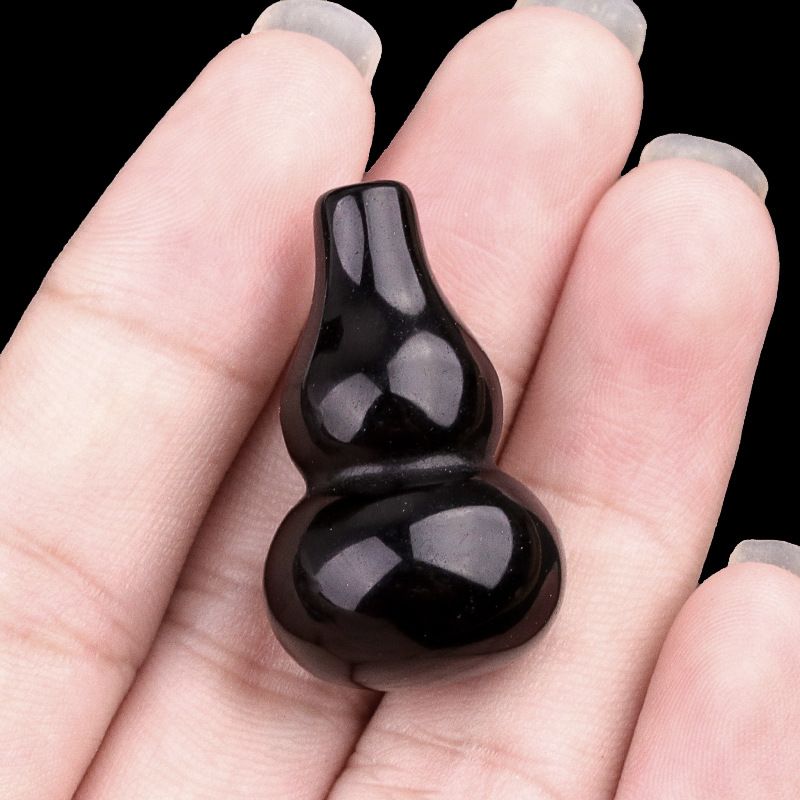 2159-Ágata de cristal roxo natural rosa e branco esculpida à mão 30mm cabaça não porosa acessórios culturais e de jogo local cênico