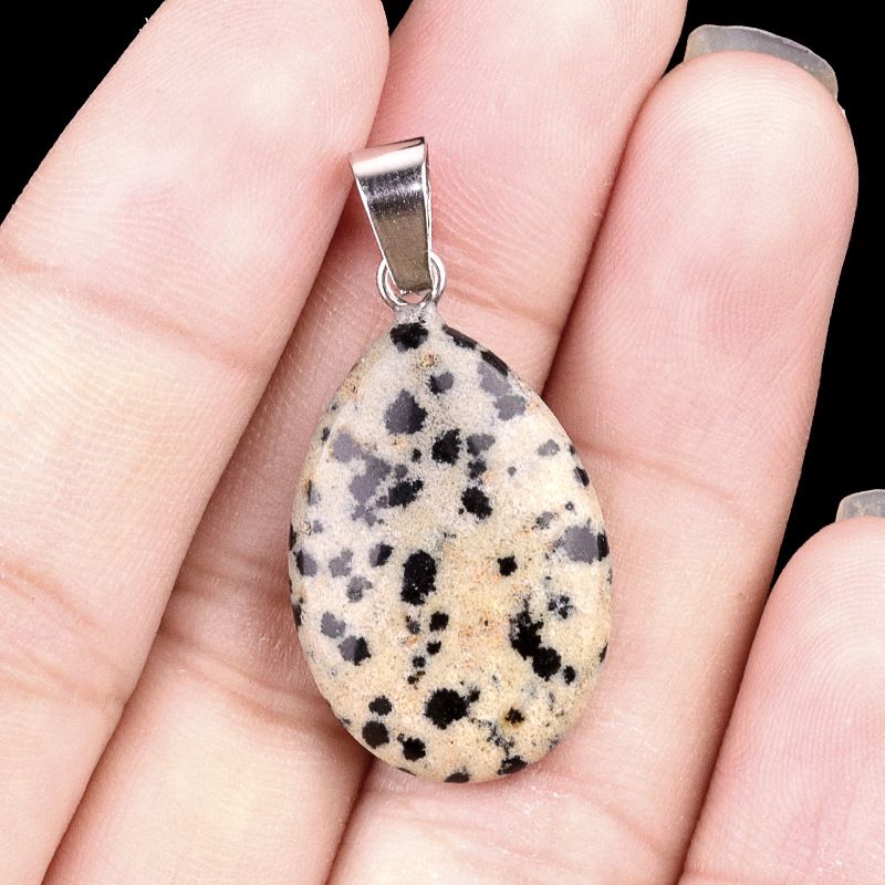 1743-16X24mm pedra de cristal natural ágata pingente de gota de água plana, pingente de pedra DIY acessórios de jóias