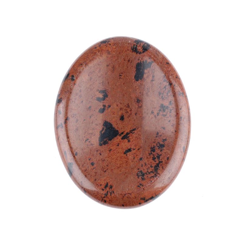 Pedra de cristal natural, prensagem e raspagem de novo produto transfronteiriço 35 * 45 ranhura oval de ágata nepenthes pedra de palma