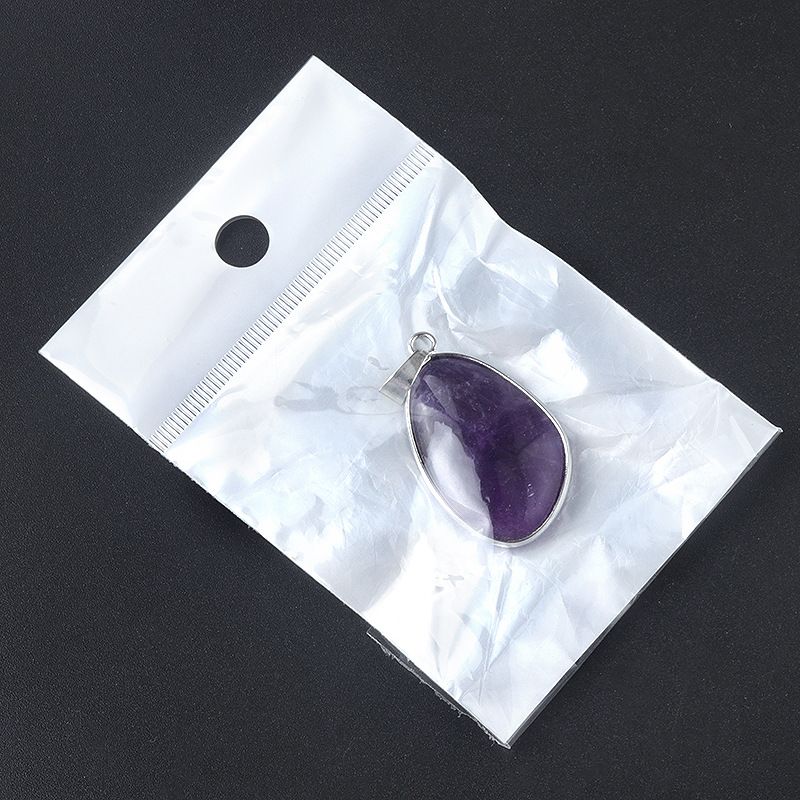 1635-Pingente de bainha em forma especial, pingente de borda de cobre irregular, cabeça de pedra semipreciosa de cristal de ágata, colar de moldura de prata.