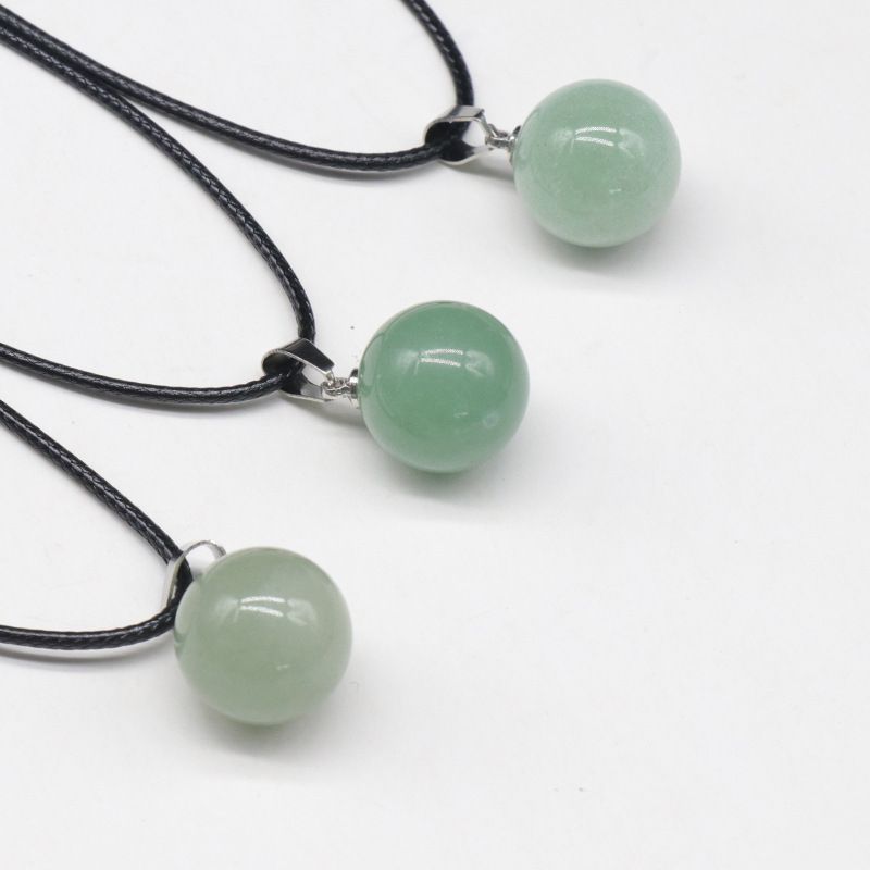 1578 um pingente de bola redonda de 16 mm, pingente de bola de pedra semipreciosa de ágata de cristal natural trabalho em andamento decoração de colar DIY
