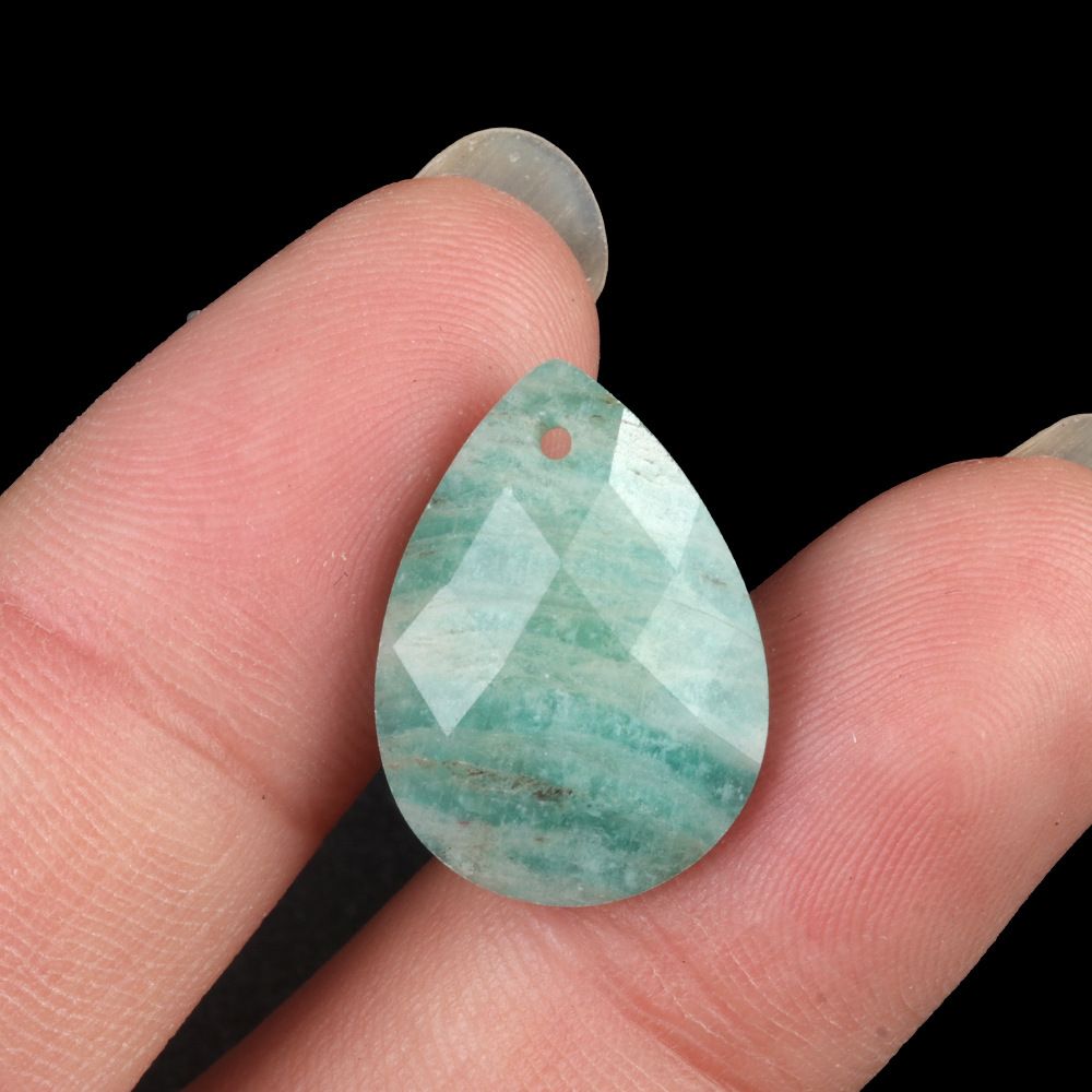 1799-Pedra de ágata de cristal natural 13x18mm pingente de gota de água plana cortada DIY colar brincos acessórios de jóias