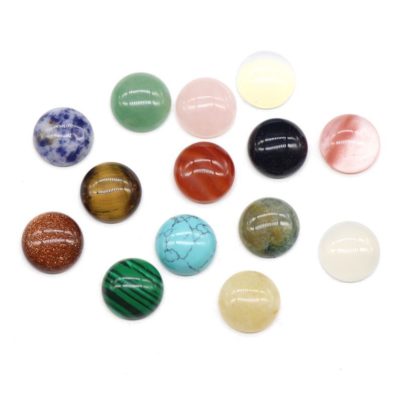Superfície do anel de 14Mm redonda, pedra semipreciosa de cristal de ágata DIY feito à mão estilo antigo andando acessórios de cabelo grampo de cabelo material da coroa de fênix