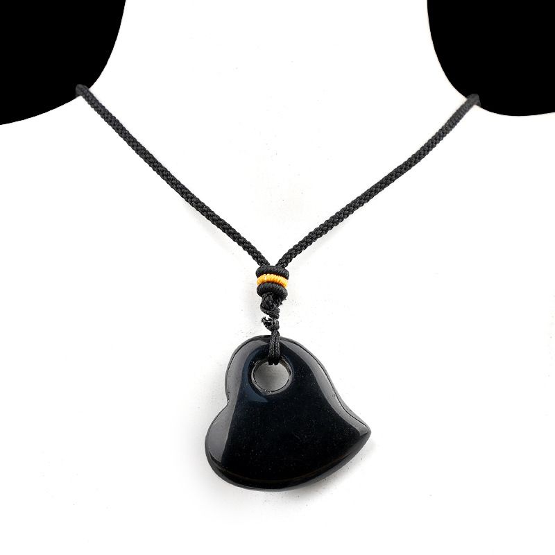 2334-Colar de coração de pêssego de ágata de cristal natural 30mm torto pingente de coração de pêssego pingente de jóias DIY