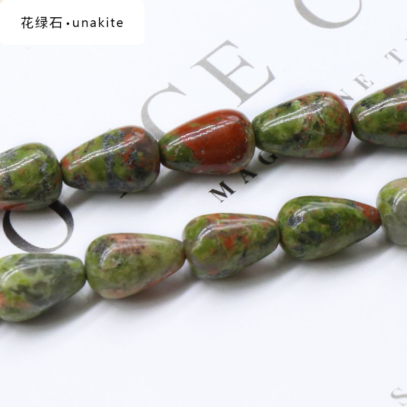 861-Pedra semipreciosa de ágata de cristal natural 8X12mm gota de água frisada DIY pulseira colar brincos material de jóias