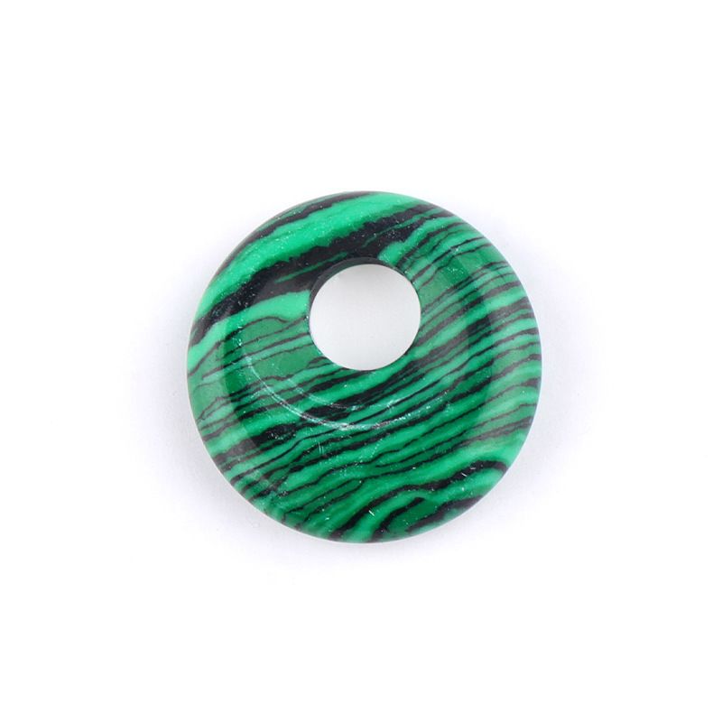 Pingente de fivela de segurança de orifício lateral de ágata de cristal natural de 18mm, colar nostálgico de ametista de orifício lateral de irmão redondo estilo nacional
