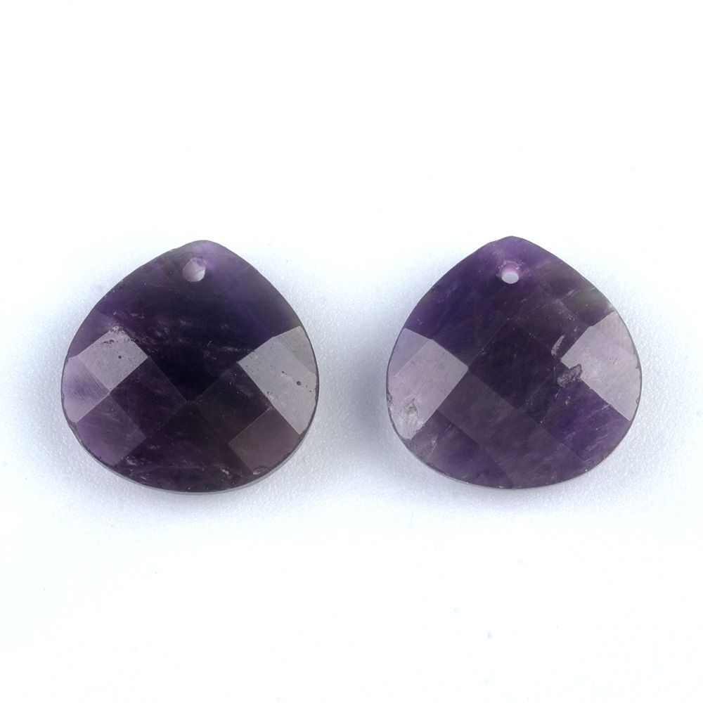 1622-Pedra de cristal natural facetada rosto pingente de gota de água triangular DIY colar brincos acessórios pingente de jóias