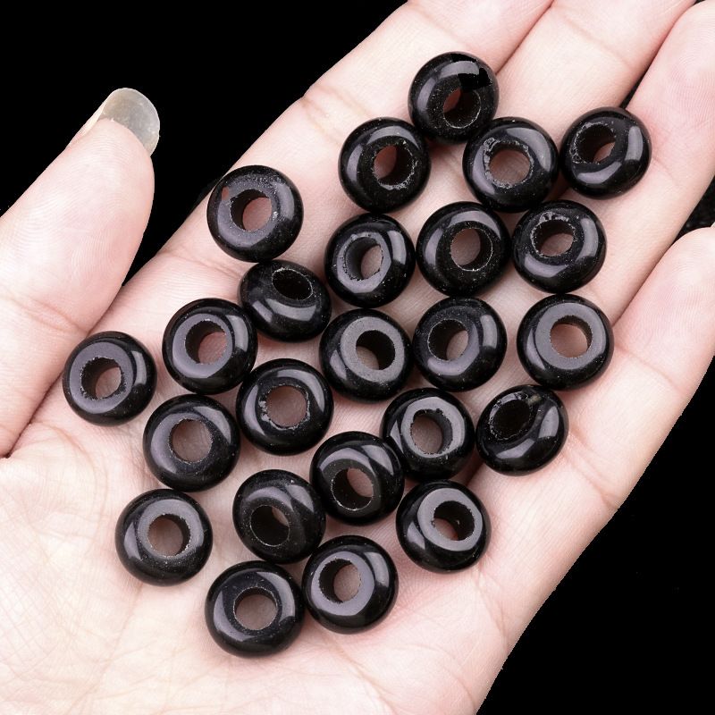 1201-6X12mm buraco 5mm contas de ábaco grande buraco, pedra natural contas de buraco grande acessórios de jóias DIY