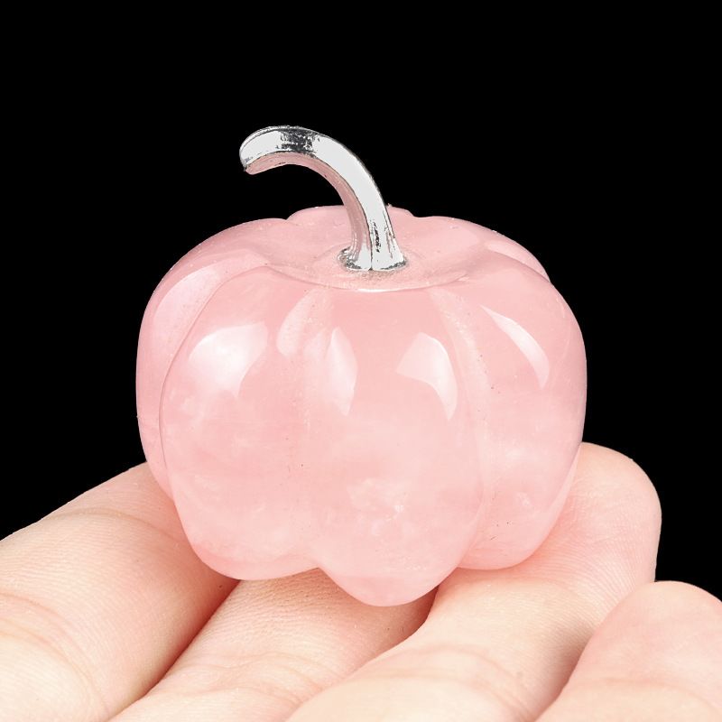 1445-30Mm abóbora, pedra de cristal natural Halloween abóbora de ação de graças ornamento de mesa