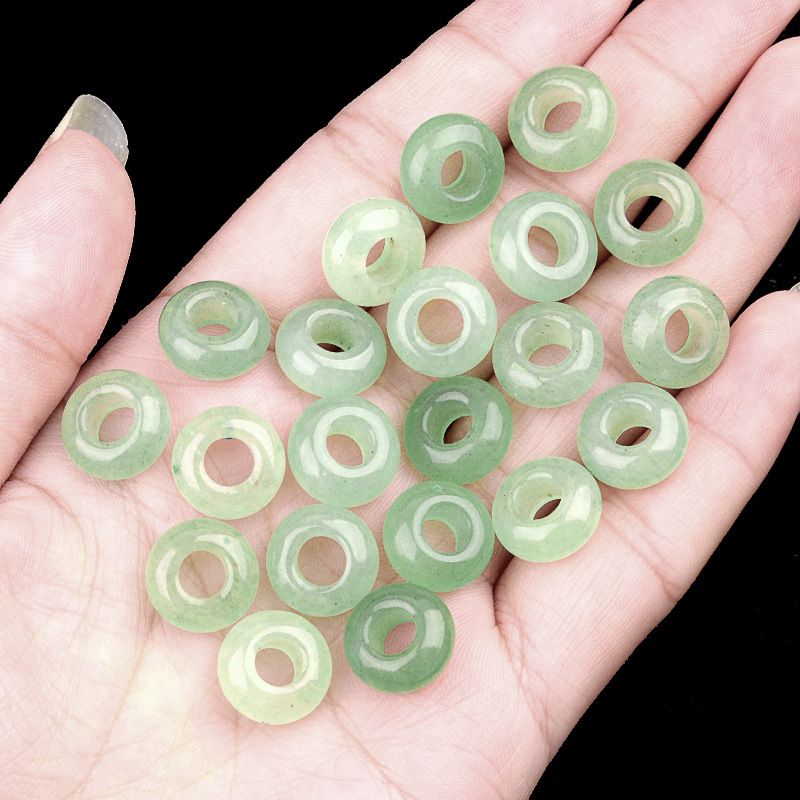 1201-6X12mm buraco 5mm contas de ábaco grande buraco, pedra natural contas de buraco grande acessórios de jóias DIY