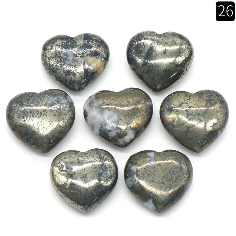 1451 - Pedra de Cristal Natural 20mm Ornamento de Pedra em Forma de Coração Sem Buracos Semi-Precioso Coração de Pêssego Decoração DIY