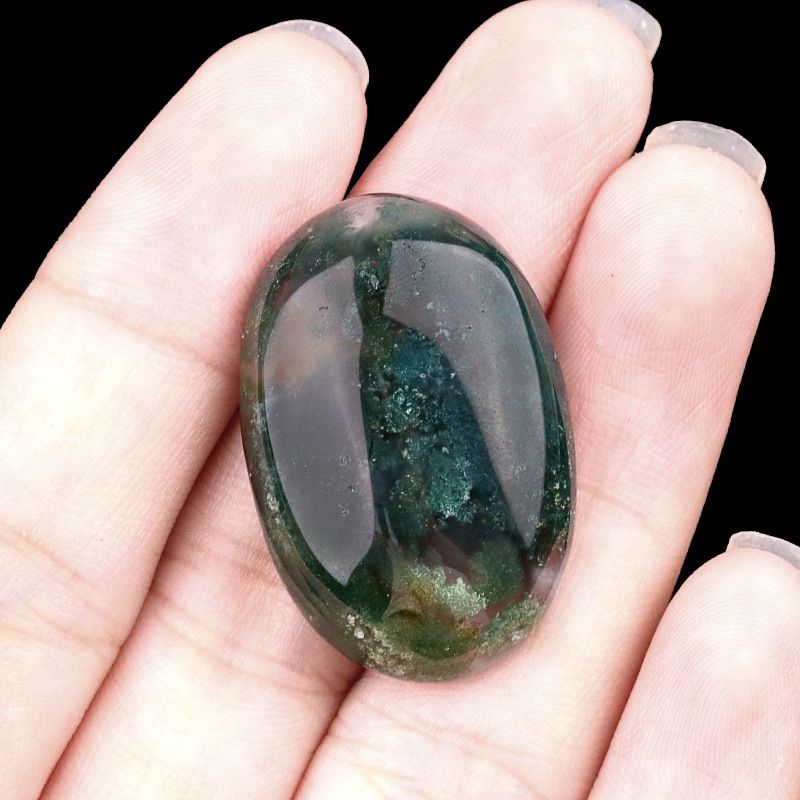 2045-20X30 Superfície do anel em forma de ovo Ágata de cristal natural Jóias de bricolage ovais curvas simples Acessórios de pedra solta incrustados
