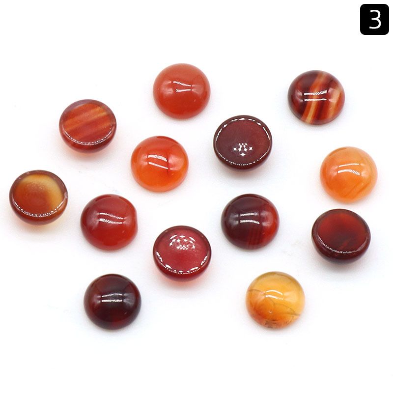 Superfície de anel redonda de 1247-8Mm, superfície de cristal natural única curva redonda geométrica DIY jóias incrustadas com acessórios de pedra solta