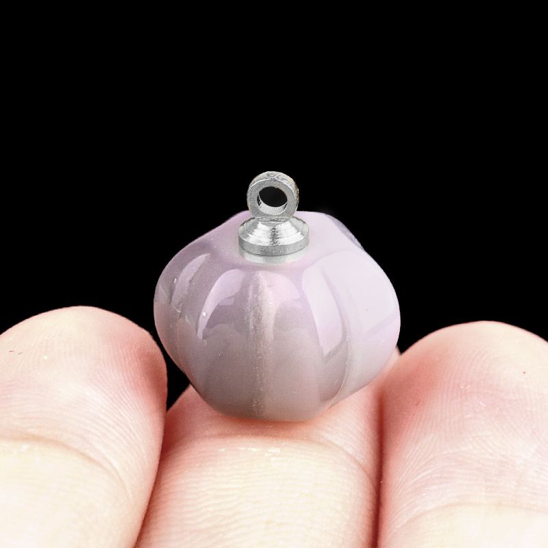 1639-10X13mm pingente de abóbora, meia pedra do tesouro de ágata de cristal abóbora gravada DIY material de jóias