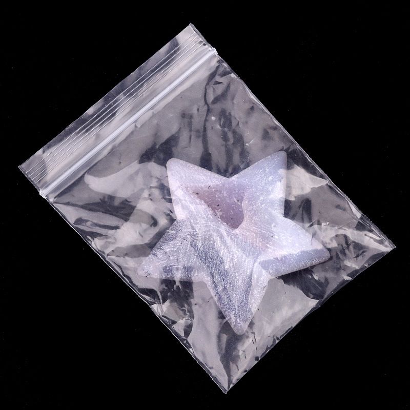 Cristal natural ágata mina buraco estrela lua amor pedra áspera fosco ornamento