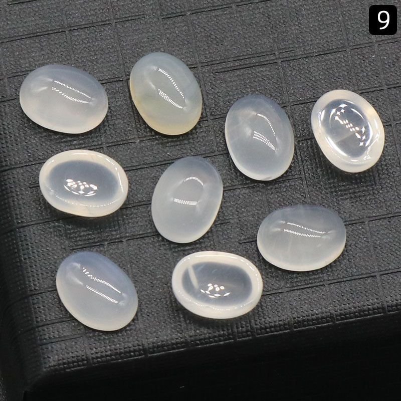 Superfície de anel em forma de ovo 1236-6X8mm, cristal natural de arco único oval geométrico DIY jóias incrustadas com acessórios de pedra solta