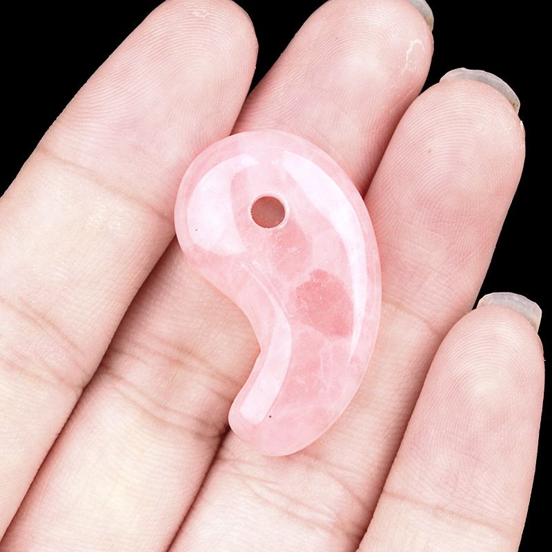 1212-Cristal natural 18X30 buraco 3mm gancho pingente de jade, anime yin e yang big dog Ibaraki vinho engolindo faca demoníaca Ji