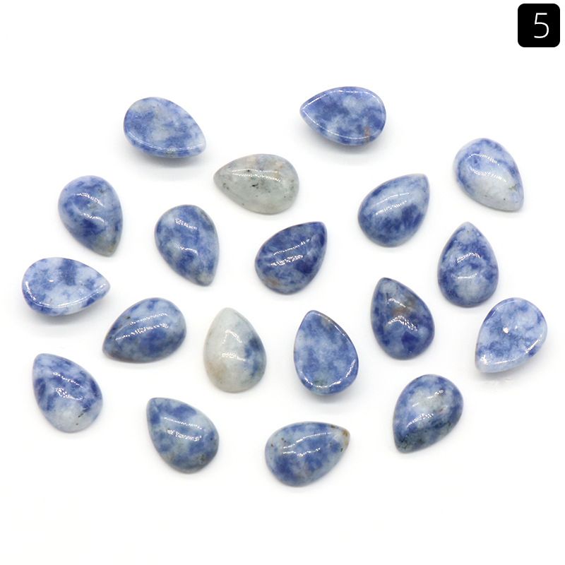 Superfície de anel de gota de água de 1476-10X14mm, cristal natural única superfície curva geométrica DIY jóias incrustadas com acessórios de pedra solta