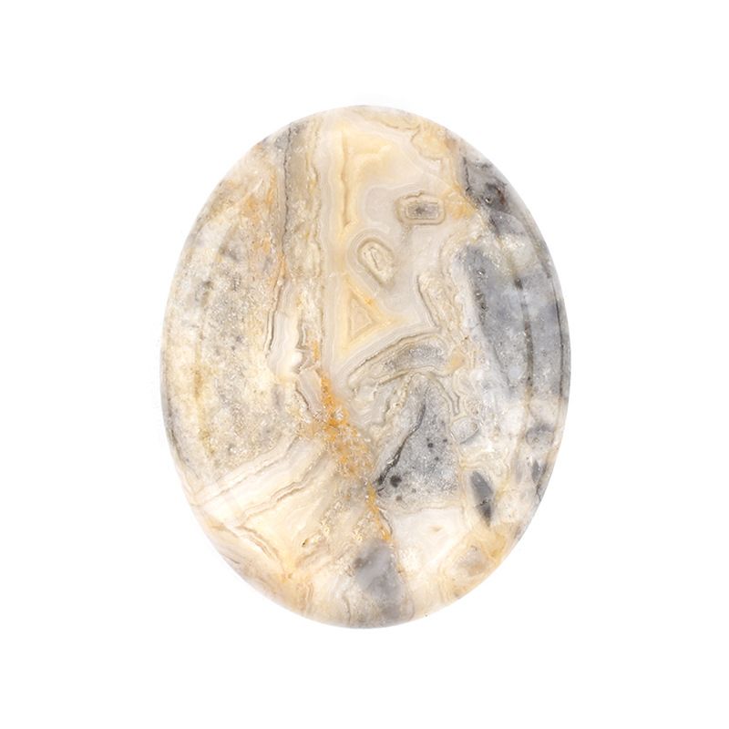Pedra de cristal natural, prensagem e raspagem de novo produto transfronteiriço 35 * 45 ranhura oval de ágata nepenthes pedra de palma