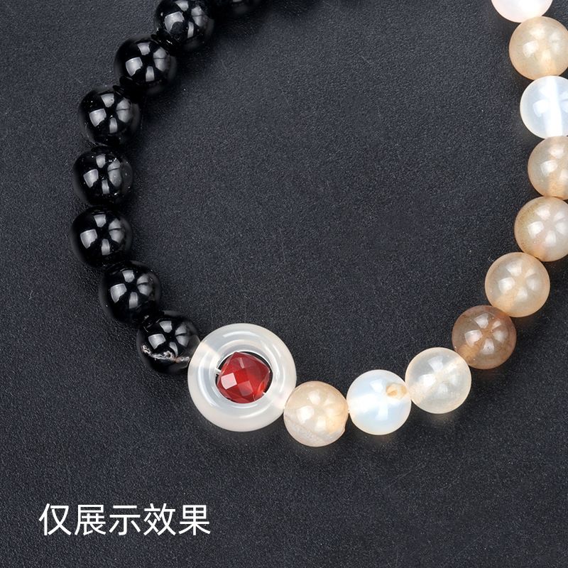 1733-Grânulos de furo grande 12mm furo 6mm ágata branca ábaco contas soltas DIY pulseira colar cordão material espaçador