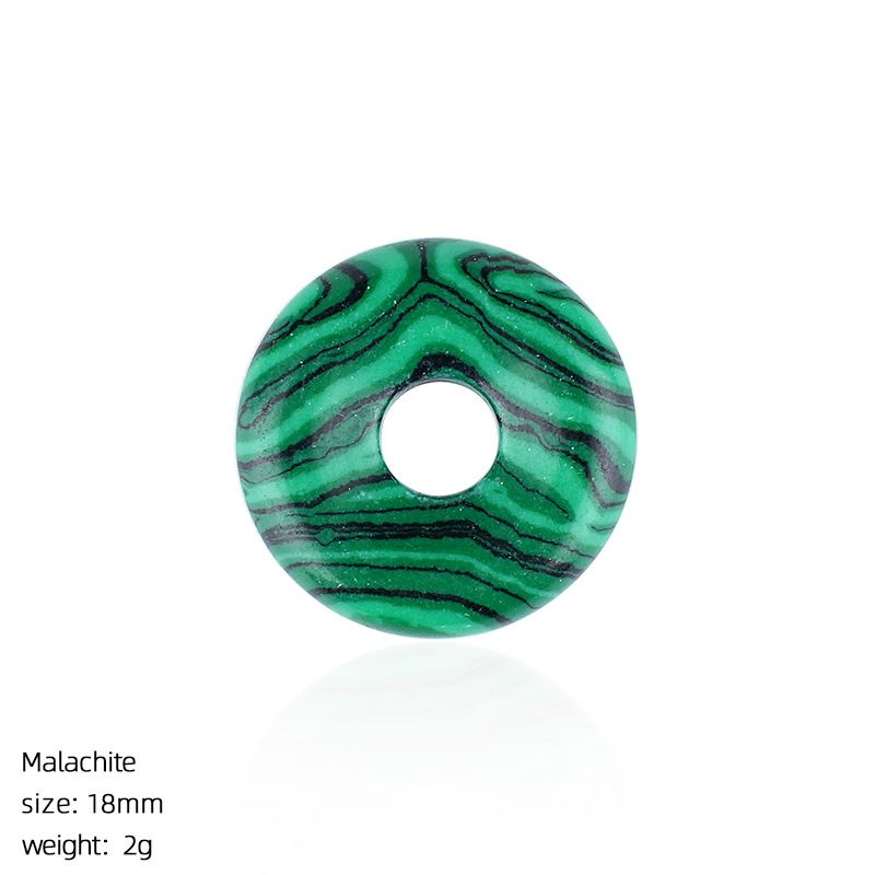 18Mm fivela de segurança de pedra natural pingente grande buraco redondo ágata nostálgico acessórios de jóias de cristal ametista fivela de segurança