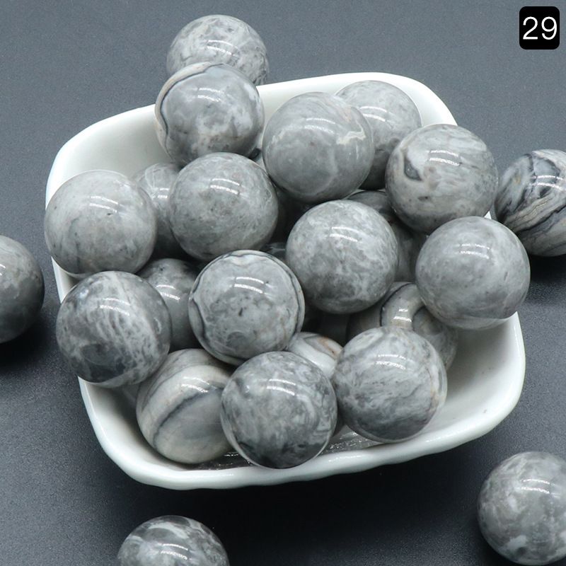 1097Bola não porosa não porosa Bola redonda de 20mm ágata de ametista natural DIY pedra não porosa contas redondas