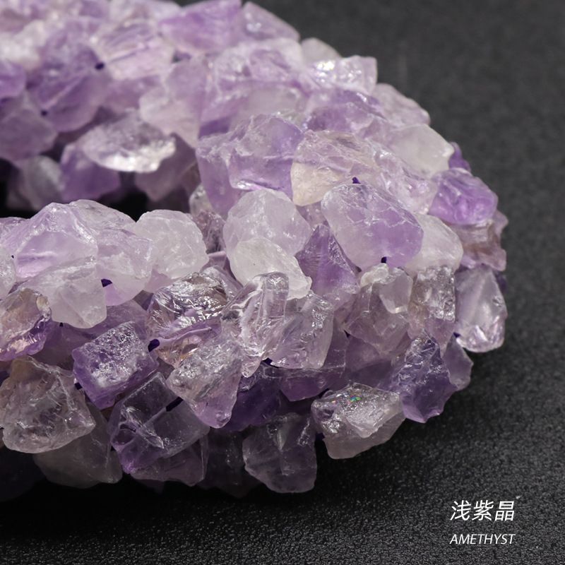 10-12Mm pedra áspera minério de lã pequeno, pó roxo citrino branco cristal azul ouro turmalina minério contas irregulares