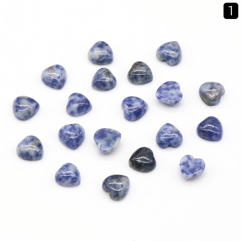 Superfície de anel de amor de 1218-10Mm, forma de coração curvo único de cristal natural, coração de pêssego plano jóias DIY incrustadas com pedra solta