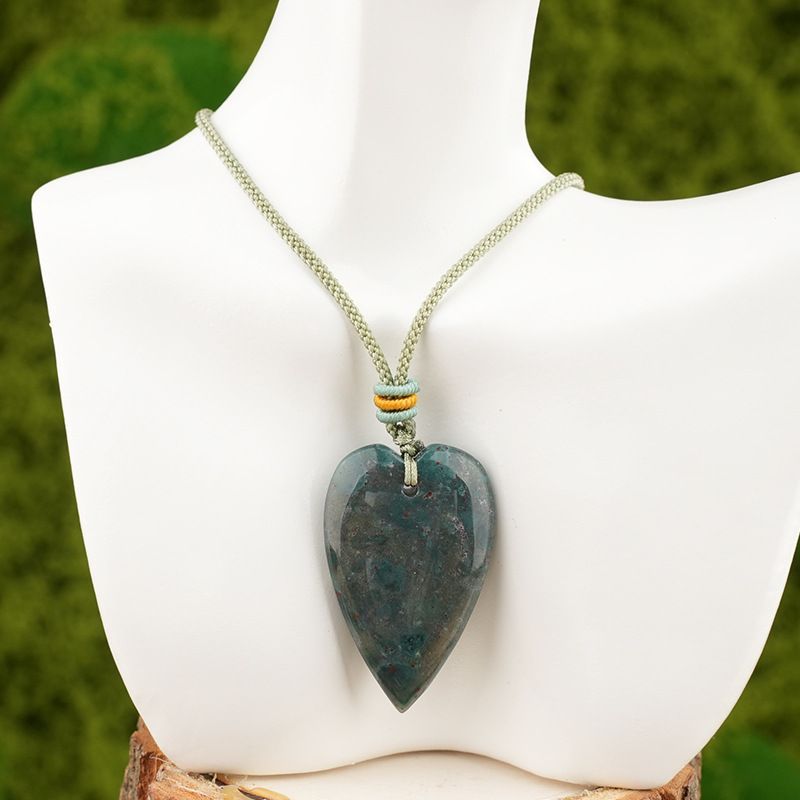 Cristal natural amor ágata pêssego coração colar coração pingente DIY jóias pingente mercadoria cênica