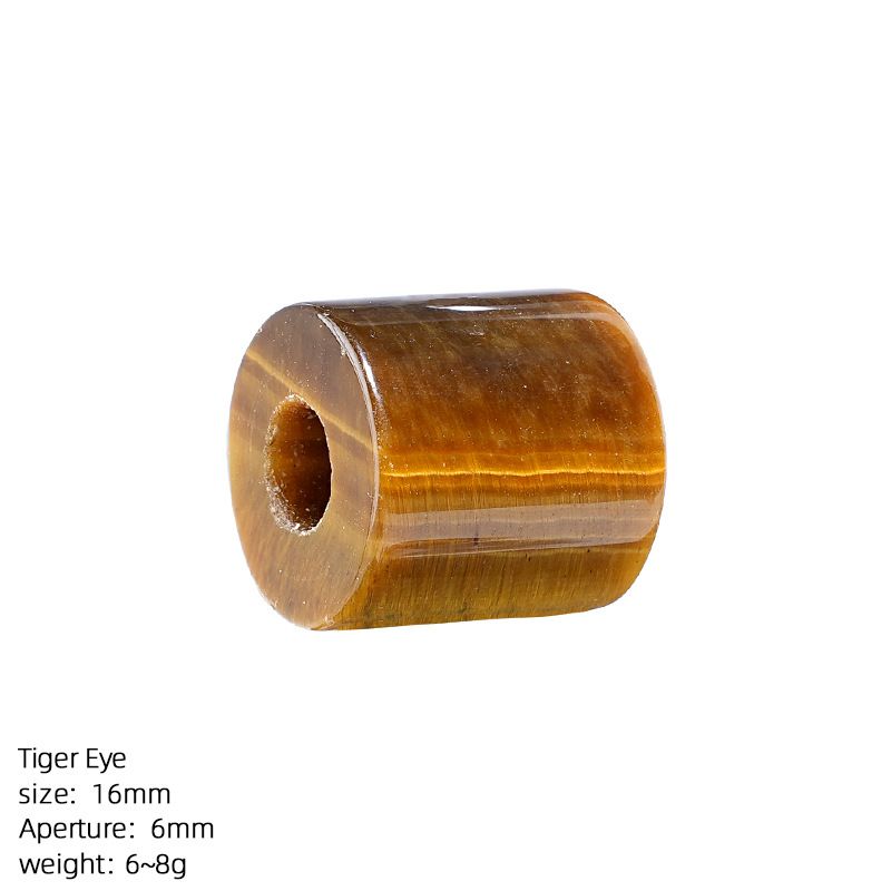 16Mm buraco 6mm cristal natural cilíndrico DIY pulseira colar roupas ágata grande buraco solto talão balde contas acessórios de jóias