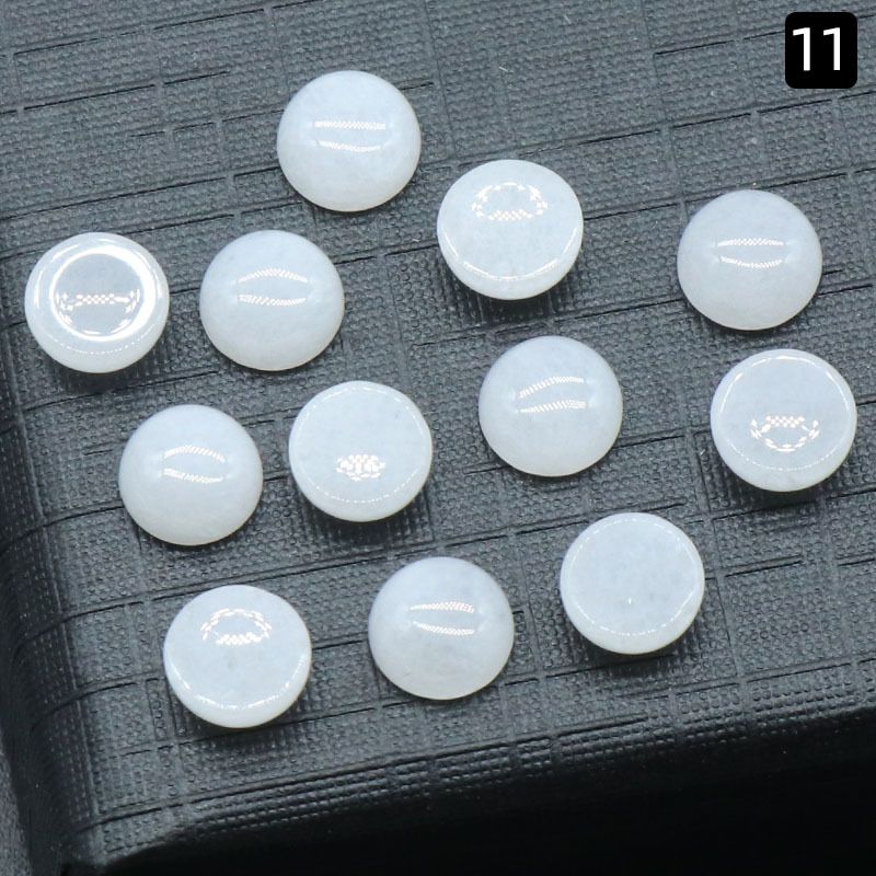 Superfície de anel redonda de 1246-6Mm, superfície de cristal natural única curva redonda geométrica DIY jóias incrustadas com acessórios de pedra solta