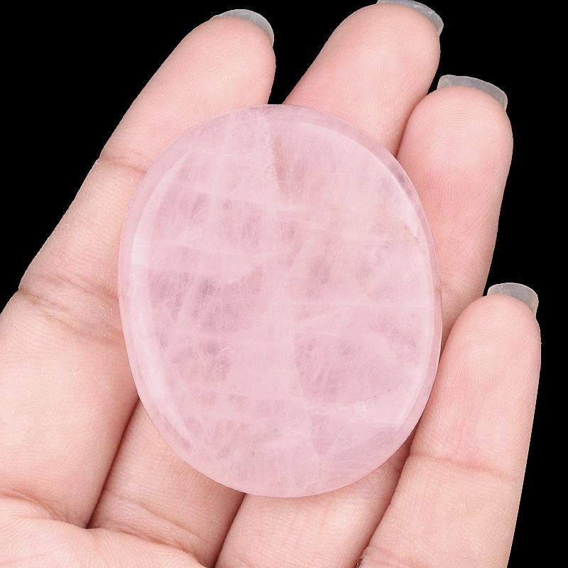 1537 Pingente oval oval duplo plano Worrystone irregular com letras ovais de cristal natural