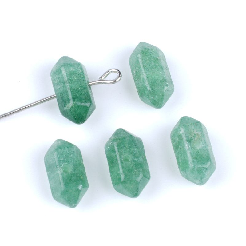 Acessórios de orifício médio de ponta dupla de cristal natural, olho de tigre de ouro verde, cristal de ametista em pó de cristal branco acessórios de joias DIY