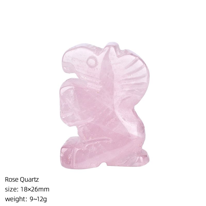 1 polegada de cristal natural pônei ornamento home desktop micro paisagem Ano do Cavalo mascote ágata escultura decoração cavalo