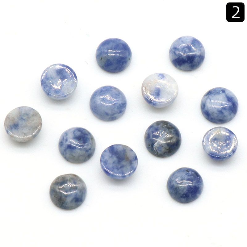 Superfície de anel redonda de 1247-8Mm, superfície de cristal natural única curva redonda geométrica DIY jóias incrustadas com acessórios de pedra solta