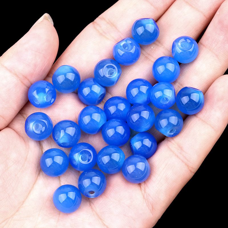 2040-Natural ametista cordão redondo furo lateral fivela de disco de ágata botão de jade Tang roupas Hanfu acessórios de vestuário