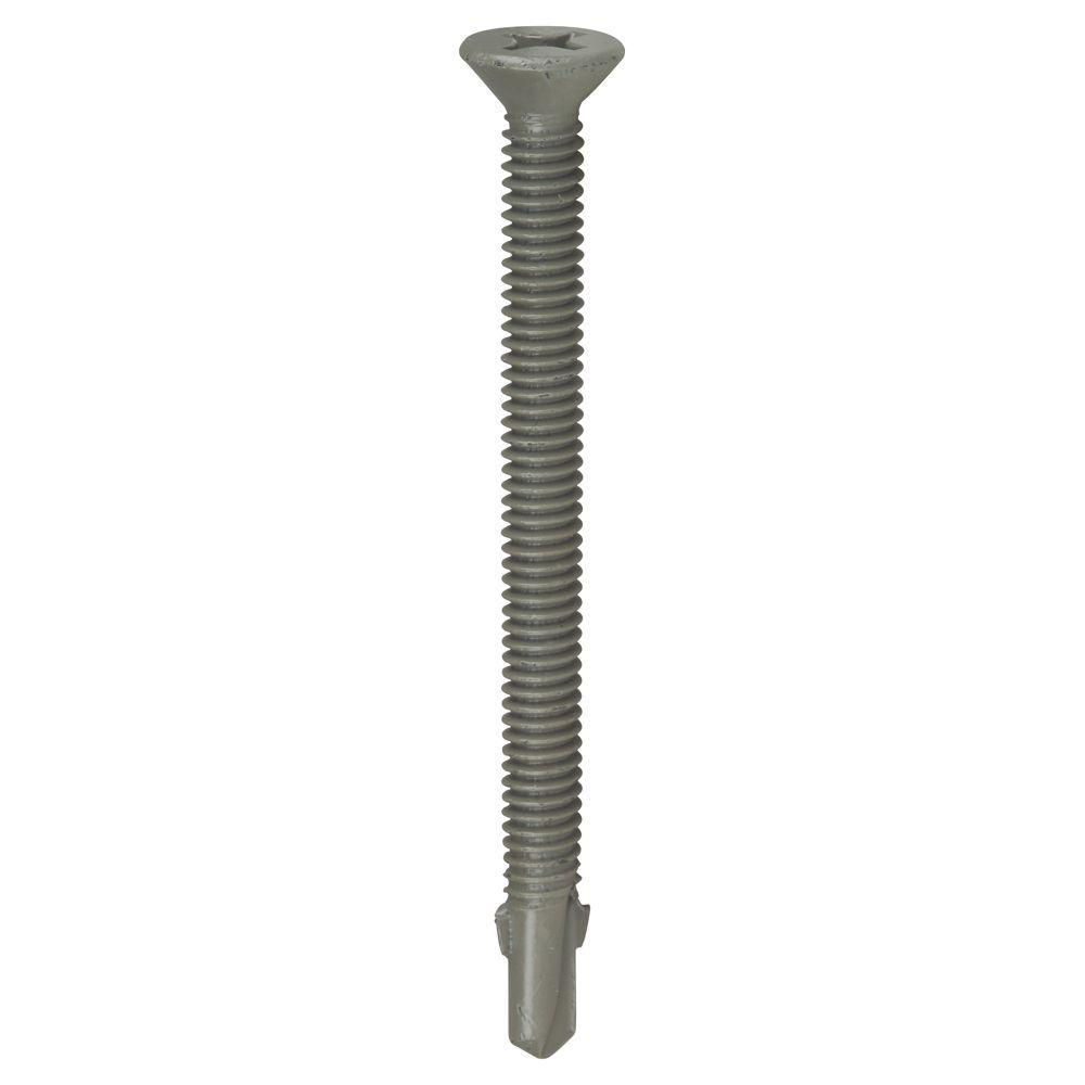 #12 x 2-3/4 in. Plymetal Zinc-Plated Steel Flat-Head Phillips Self-Tapping Screws with Wings (200-Pack)