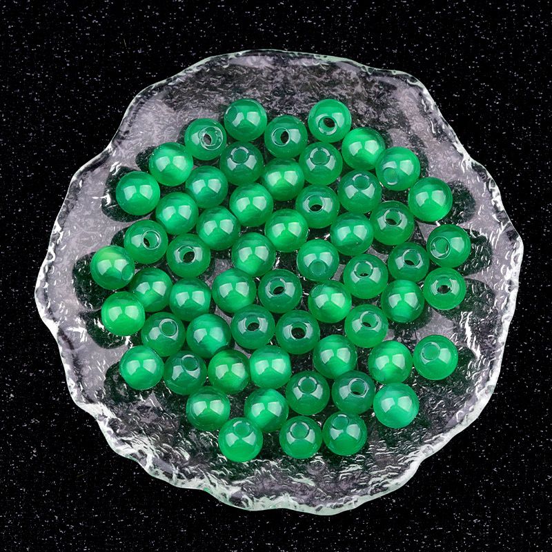 309-Grânulos Macroporosos Cristal Natural Ágata Jade Pedra Macroporosa Grânulos Soltos 8mm Buraco 3mmdiy Tecelagem Acessórios