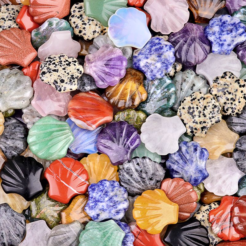 1723-30Mm concha grande não porosa, cristal natural ágata pedra vista mar micro-paisagem escultura concha ornamento DIY