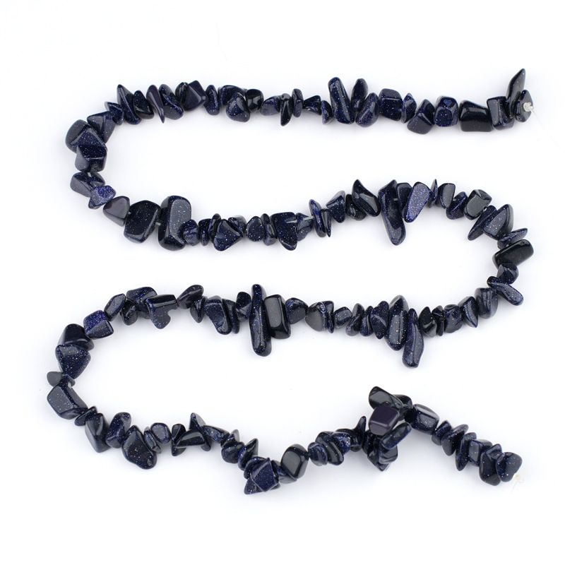 39-Cristal 40cm cascalho polido irregular frisado pulseira artesanal DIY colar brincos acessórios de jóias