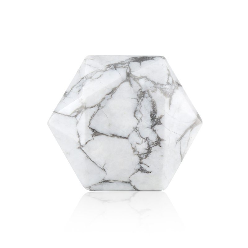 Vendas diretas de fábrica hexagrama de pedra de cristal natural acessórios de jóias ágata dupla face não porosa David estrela alça de pedra nua