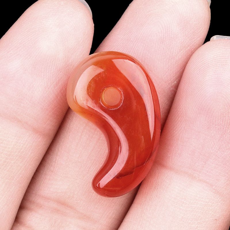 175-Cristal ágata yin e yang gancho jade pingente grande tengu Inuyasha animação pulseira periférica colar acessórios