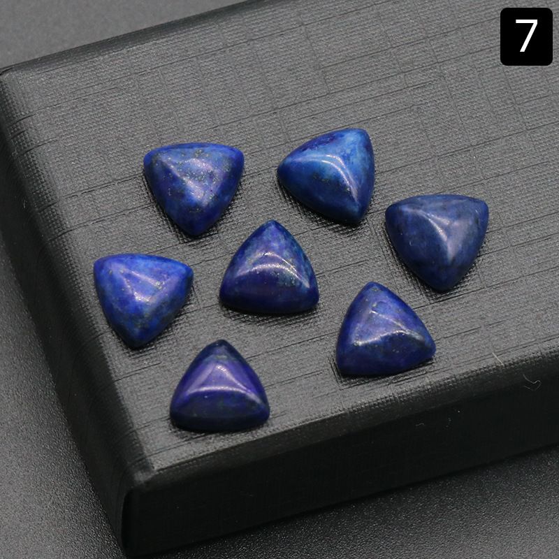 Superfície de anel triangular de 1226-10Mm, pedra de cristal natural única superfície curva triangular DIY jóias incrustadas com acessórios de pedra solta